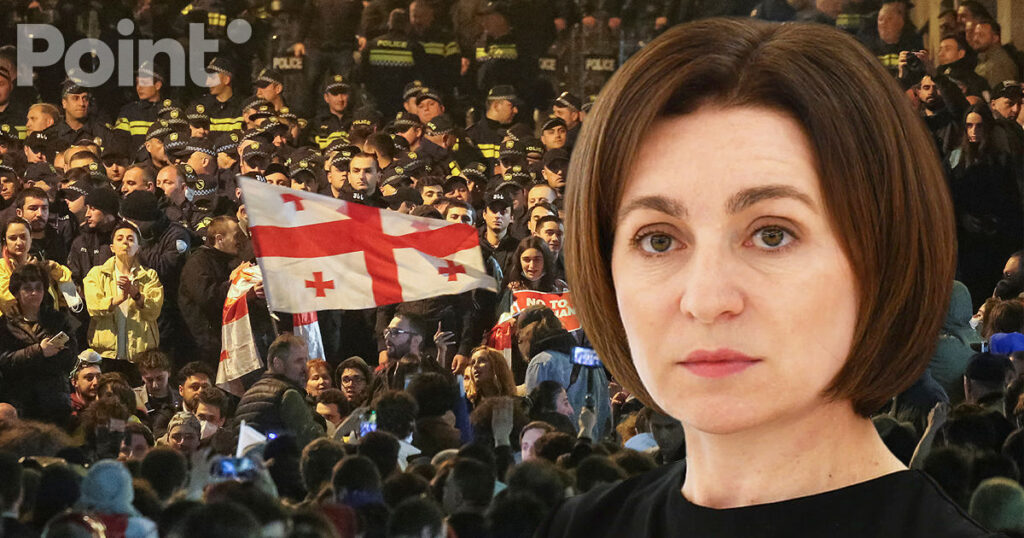 Санду: Мы солидарны с народом Грузии в их стремлении к европейским ценностям