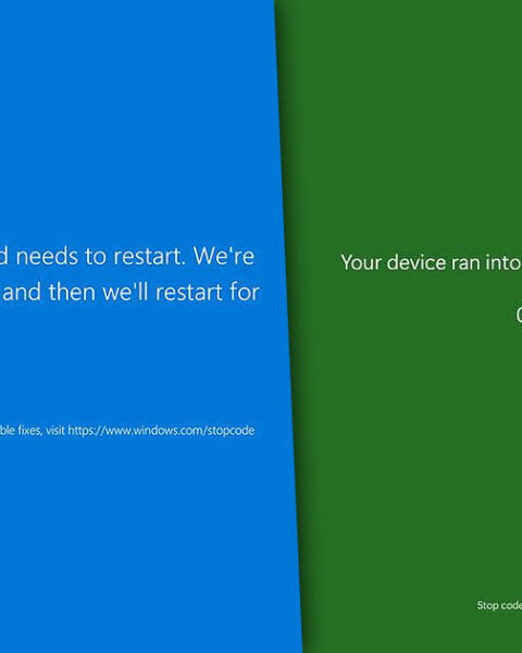 Microsoft изменит цвет «экрана смерти» с синего на зеленый