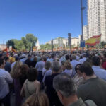 Массовый протест в центре Мадрида против правительства Испании