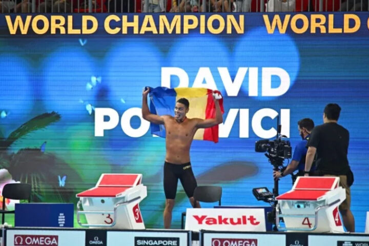 Давид Попович выиграл золото на чемпионате мира по плаванию в Сингапуре