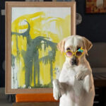 Лабрадор из Индии завоевал популярность своими картинами