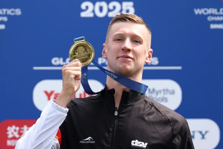 Немец Велльброк одержал победу в нокаут-спринте на три километра в открытой воде.