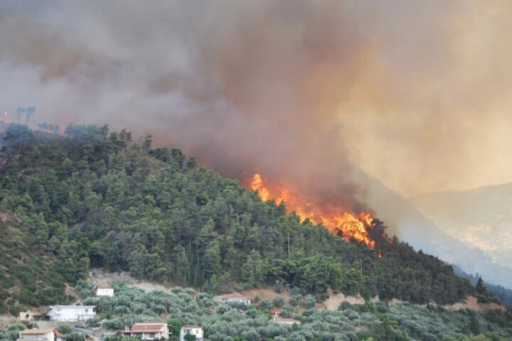 В Греции начался крупный лесной пожар: эвакуация сел