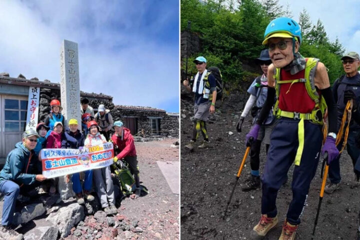 102-летний японец покорил Фудзияму, установив новый рекорд среди пожилых альпинистов