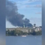 Мощный пожар в порту Гамбурга: десятки спасателей продолжают борьбу с огнем