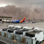 Огромное облако пыли накрыло Финикс, тысячи людей остались без электричества