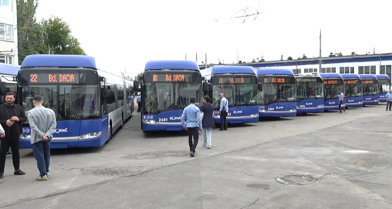 В Кишиневе запущены 21 новый троллейбус из Эстонии и Латвии