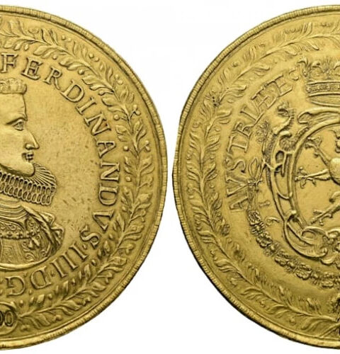 На аукционе в Швейцарии выставят редкую золотую монету Фердинанда III стоимостью более 2,14 млн евро