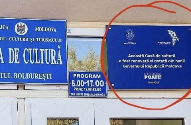 Правительство Молдовы подверглось критике за табличку в Болдурештах, искажающую факты о госрасходах