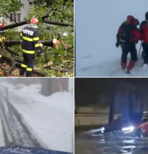 Непогода вызвала отключение электричества в Румынии и повреждения автомобилей в Бухаресте