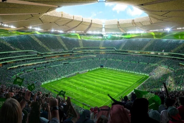 В Саудовской Аравии планируют построить уникальный небоскреб-стадион к ЧМ-2034