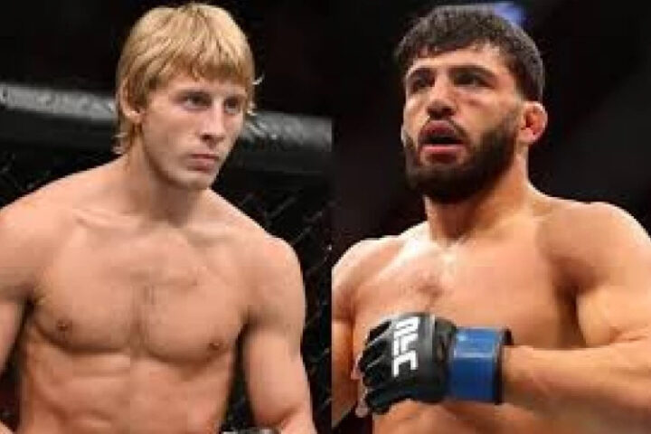 Пэдди Пимблетт обращается к Арману Царукяну после объявления турнира UFC 324