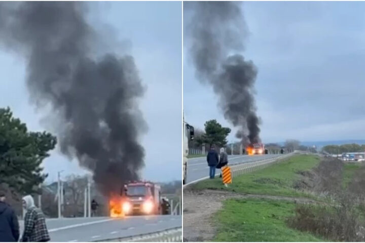Пожар на национальной трассе в Оргеевском районе уничтожил автомобиль