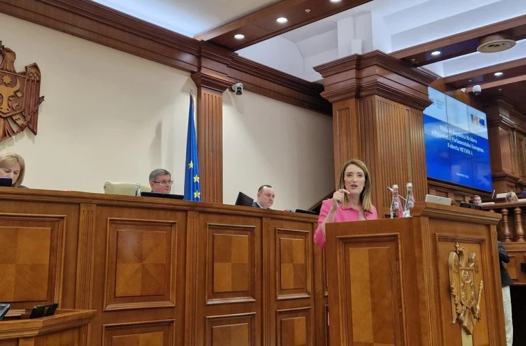 Роберта Метсола подтверждает поддержку Молдовы в вступлении в ЕС во время визита в Кишинёв