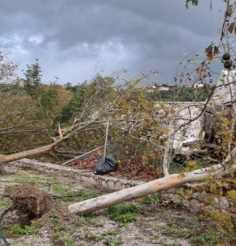 Торнадо разрушил населённый пункт в округе Мессиния в Греции, сильные повреждения имущества