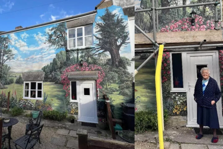 В 94 года женщина из Англии превратила стены дома в «сад без забот»