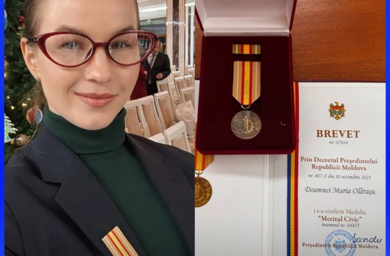 Мария Олэрашу получила медаль «Meritul Civic» за заслуги в спорте