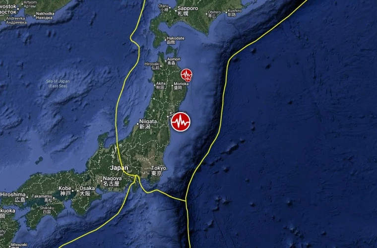 Землетрясение магнитудой 5.4 зарегистрировано у восточного побережья японской префектуры Аомори