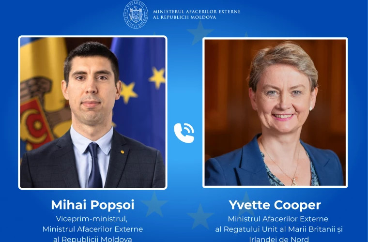 Михаил Попшой обсудил с Иветт Купер укрепление молдавско-британского сотрудничества