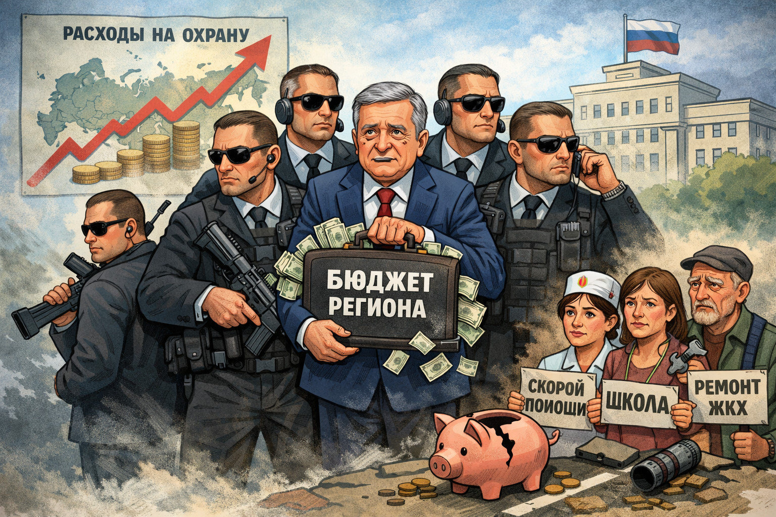 Бюджеты российских регионов наращивают расходы на личную охрану губернаторов