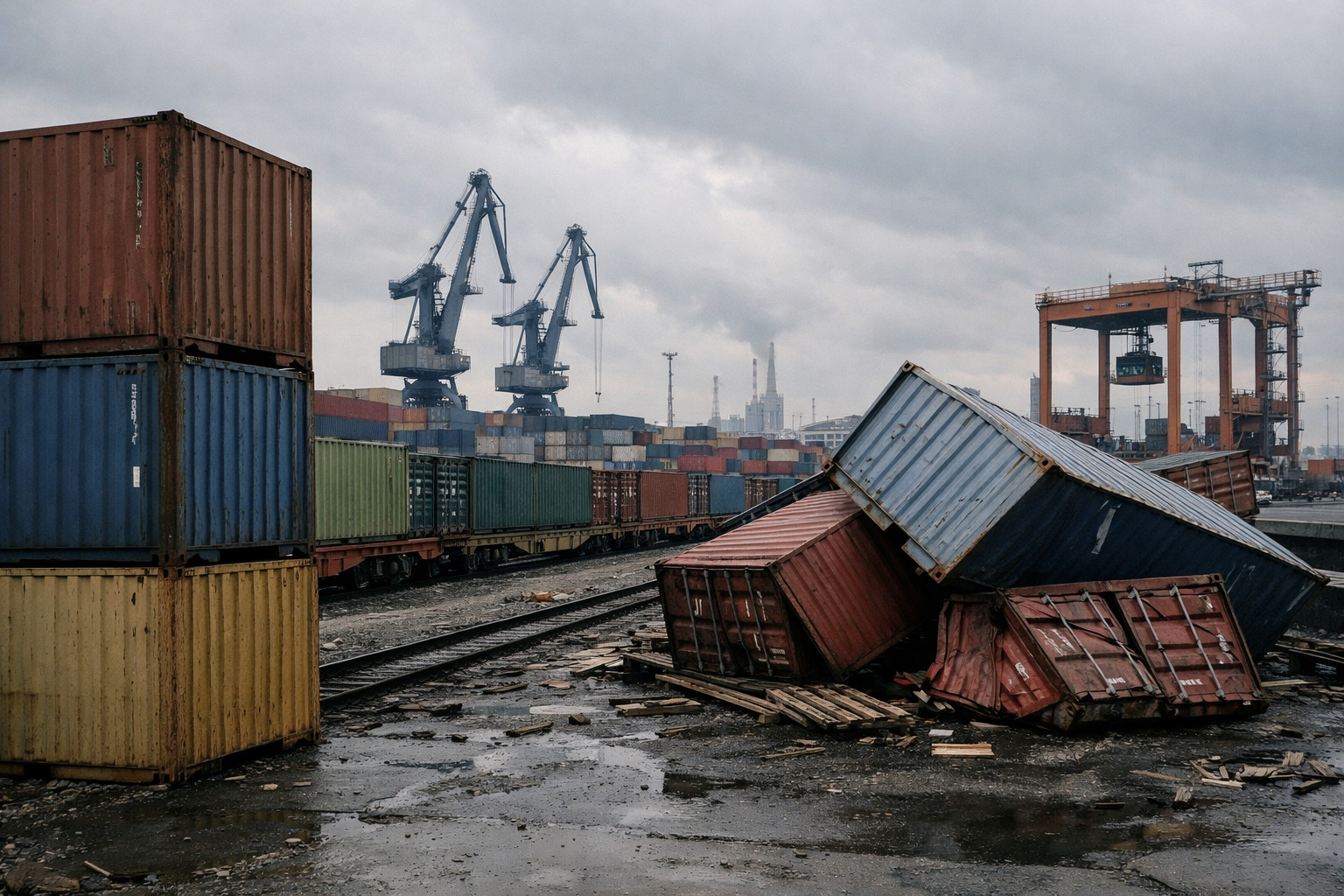 Логистический коллапс в России: контейнерные перевозки рухнули на 10,5% на фоне санкций и военных расходов
