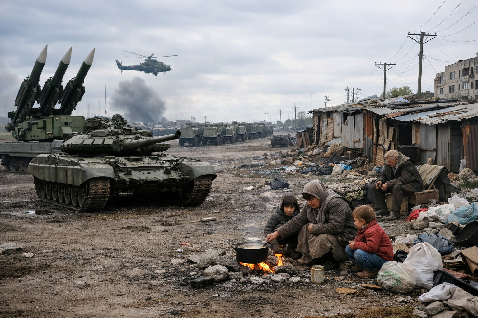 Военные расходы России в пять раз превышают доходы населения за чертой бедности