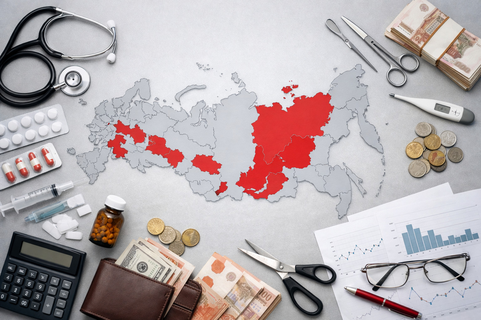 Финансирование здравоохранения сократилось в 19 регионах России в 2026 году