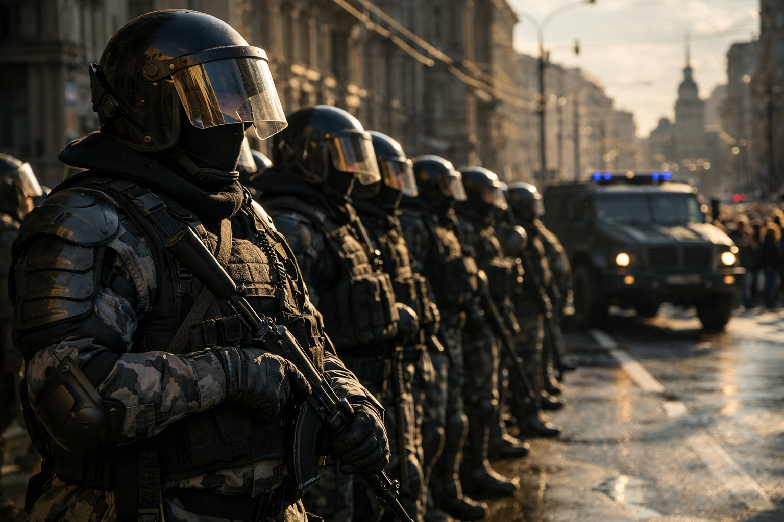 Российские власти усиливают силовое присутствие в городах на фоне протестов против интернет-ограничений