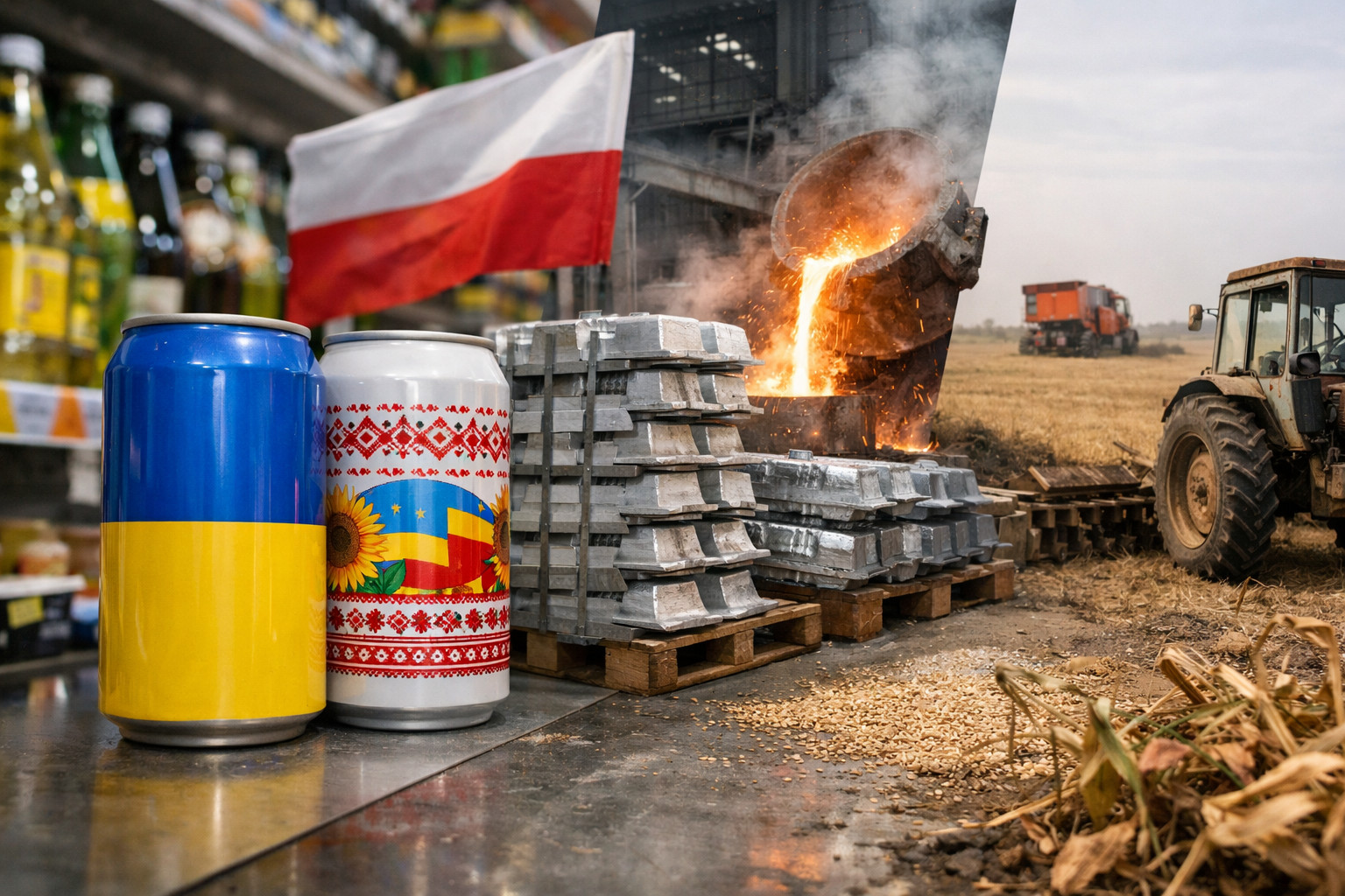 Украинские напитки выходят в Польшу, российский алюминий и сельское хозяйство сталкиваются с кризисами