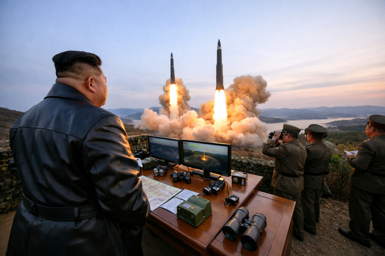 Ким Чен Ын лично контролировал запуск ракет в ответ на американо-корейские учения