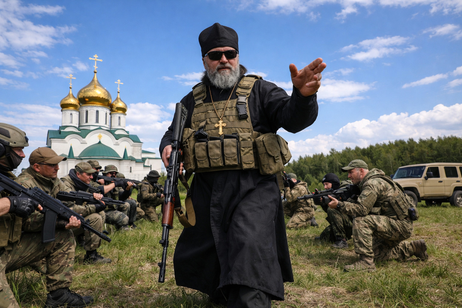 Настоятель подмосковного храма провёл тактическую подготовку вместо богослужения