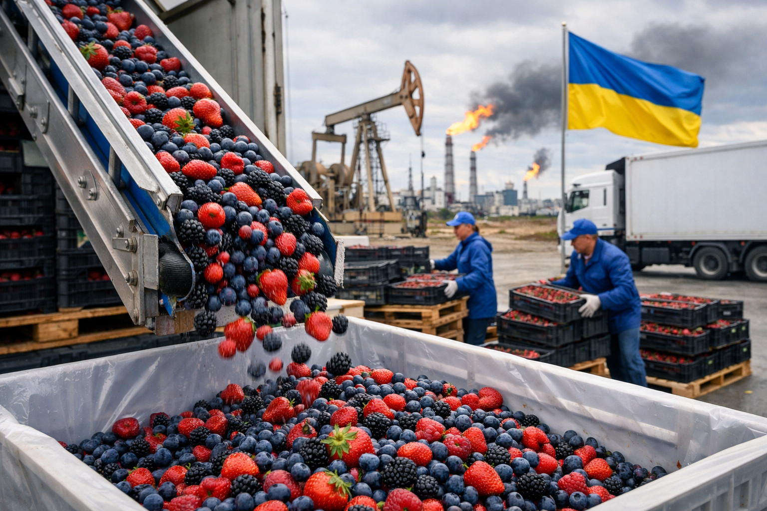 Украина создает единый экспортный канал для ягод, пока санкции парализуют нефтяные проекты в Казахстане