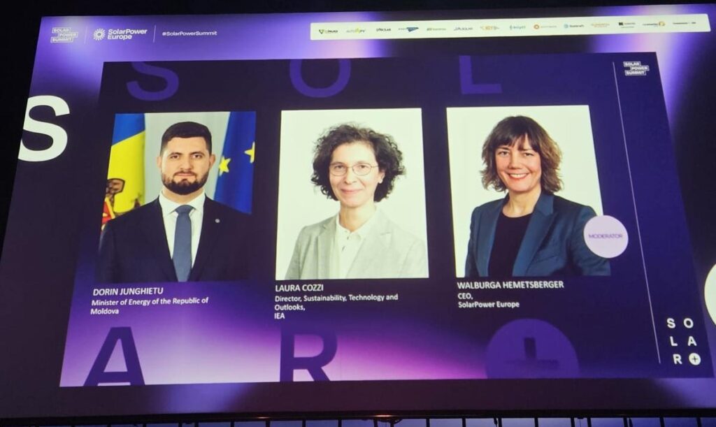 Дорин Жунгиету на саммите SolarPower Europe: достижения Молдовы в сфере солнечной энергетики и хранения энергии