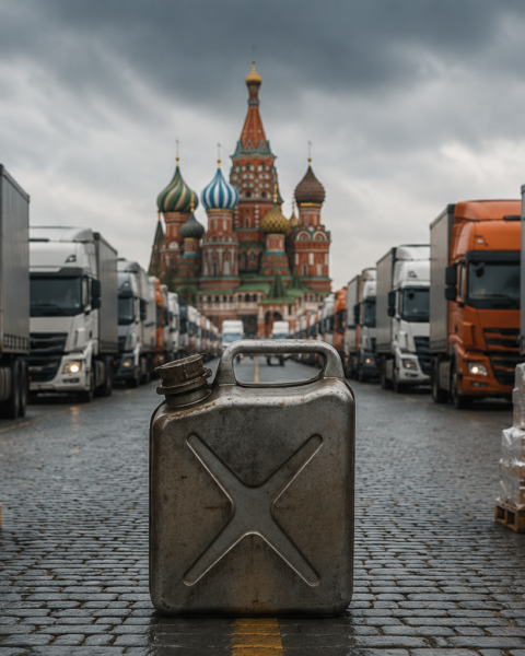 Топливный кризис в России приводит к росту стоимости грузоперевозок и удорожанию товаров