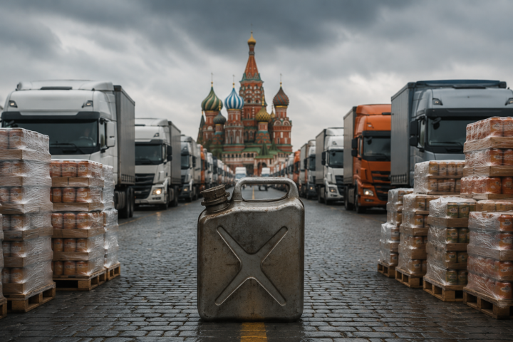 Топливный кризис в России приводит к росту стоимости грузоперевозок и удорожанию товаров