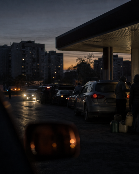 в Крыму из-за удара по энергосистеме произошёл тотальный блэкаут с кризисом топлива