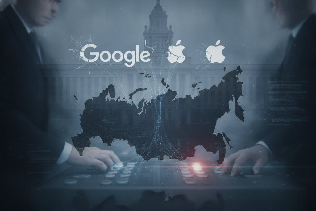 власти россии усиливают контроль над интернетом через блокировки google, github, apple и samsung