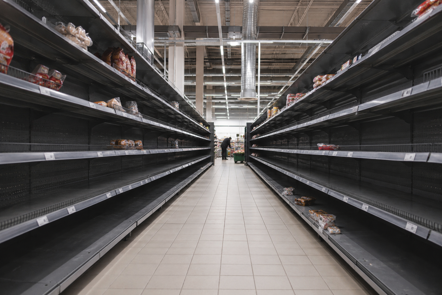 Топливный кризис вызвал перебои с поставками продуктов в Санкт-Петербург