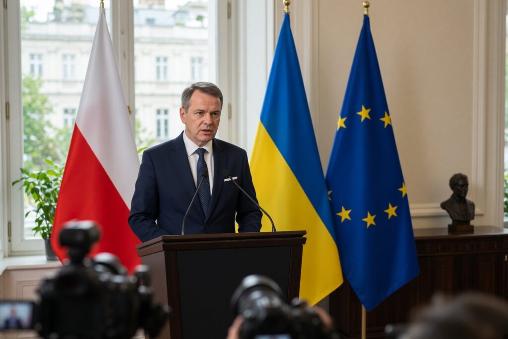 Босацкий связал украинскую символику с европейской интеграцией, усилив спор Польши и Украины