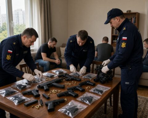В Варшаве задержали трех граждан России с оружием и боеприпасами