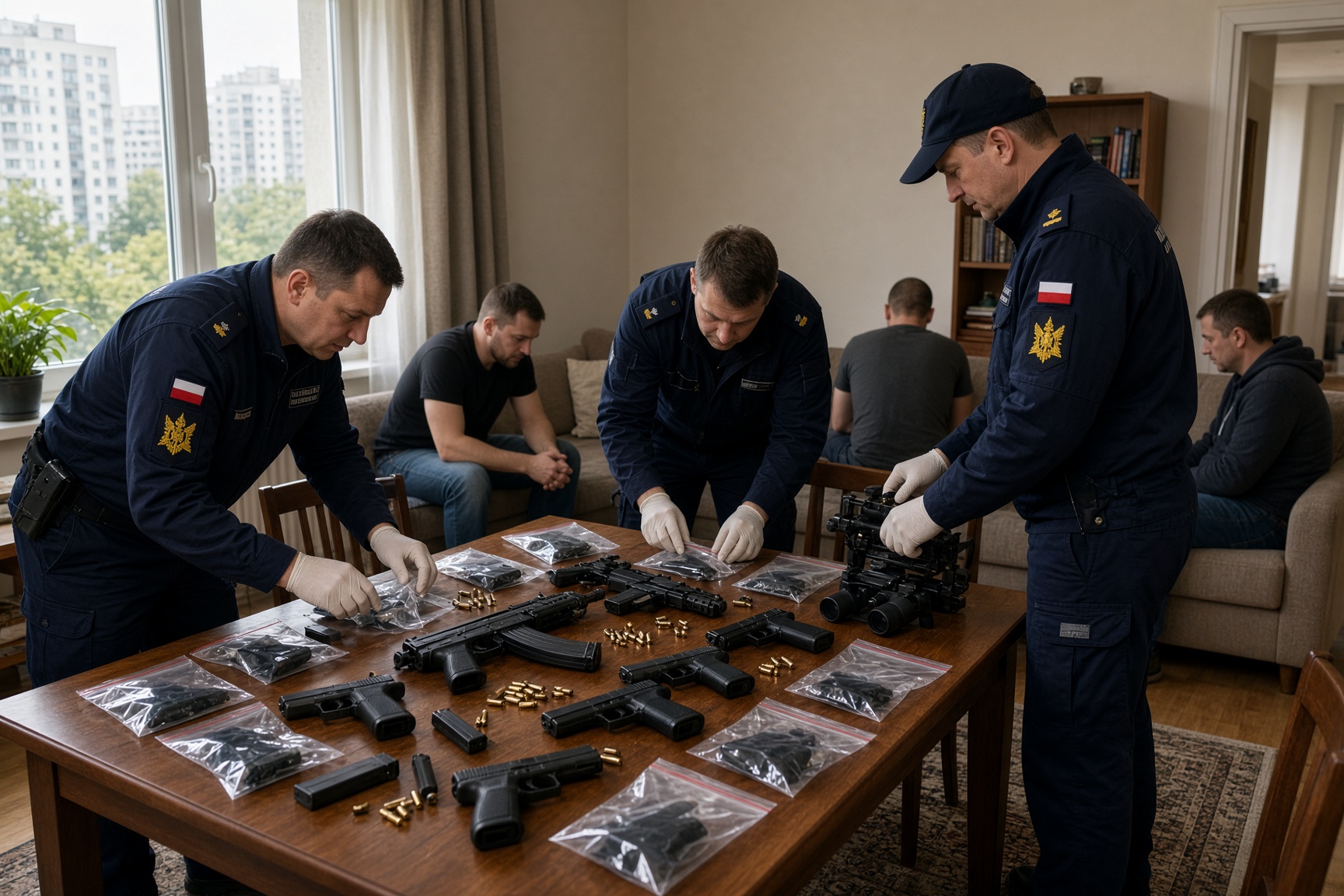 В Варшаве задержали трех граждан России с оружием и боеприпасами