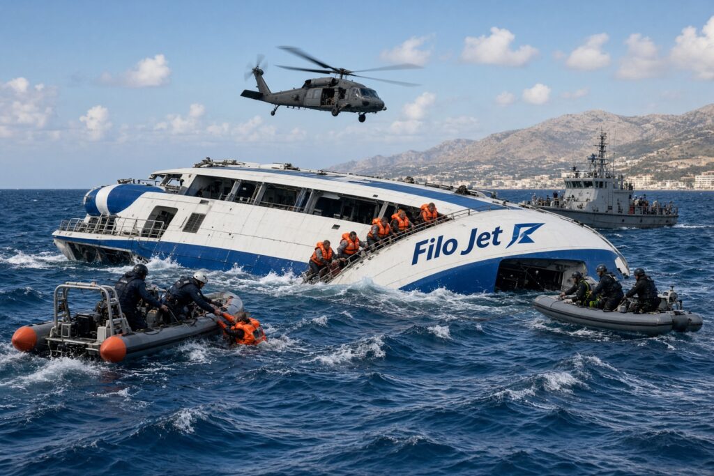 Паром Filo Jet затонул у берегов Кипра: погибли восемь человек, 18 числятся пропавшими