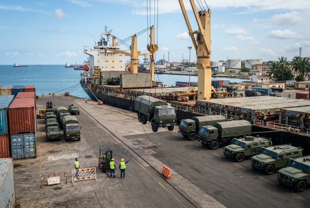 Российское подсанкционное судно «Михаил Бритнев» доставило военную технику в Мали через Того
