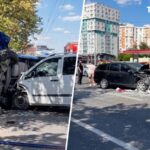 Авария на виадуке: пять автомобилей столкнулись, двое пострадавших госпитализированы