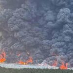 Пожар на складе Wildberries в Подмосковье после атаки украинских сил