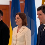 Пресс-конференция президентов Молдовы, Румынии и Украины