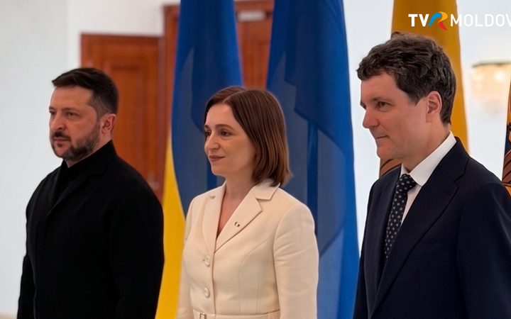 Пресс-конференция президентов Молдовы, Румынии и Украины