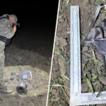 В результате взрыва дроновой бомбы в районе села Талмаза образовался двухметровый кратер