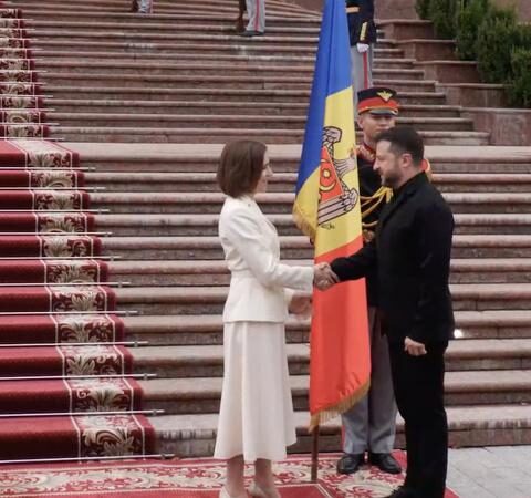 Володимир Зеленский посетил Кишинев и встретился с Маей Санду