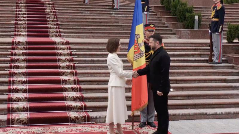 Володимир Зеленский посетил Кишинев и встретился с Маей Санду